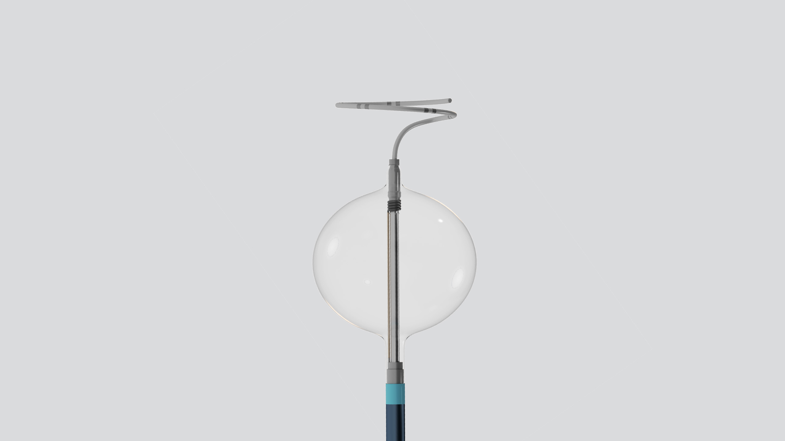 A cryoablation catheter with a balloon